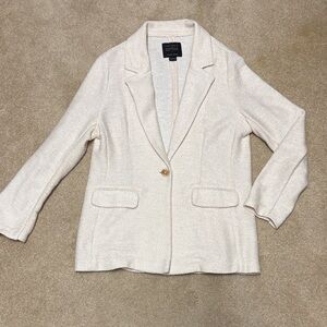 Sanctuary Cream Single-Button Textured Blazer